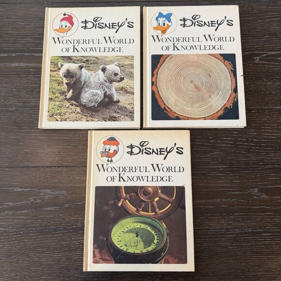 Disney Other - 1971 Disney's Wonderful World of Knowledge Set Of 3 Kids Hardcover Books Vol 1-3